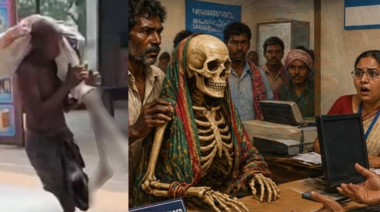 رجل هندي يحضر هيكل شقيقته لصرف أموالها