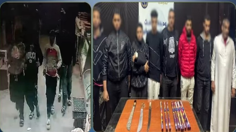 المتهمون وجانب من الواقعة 