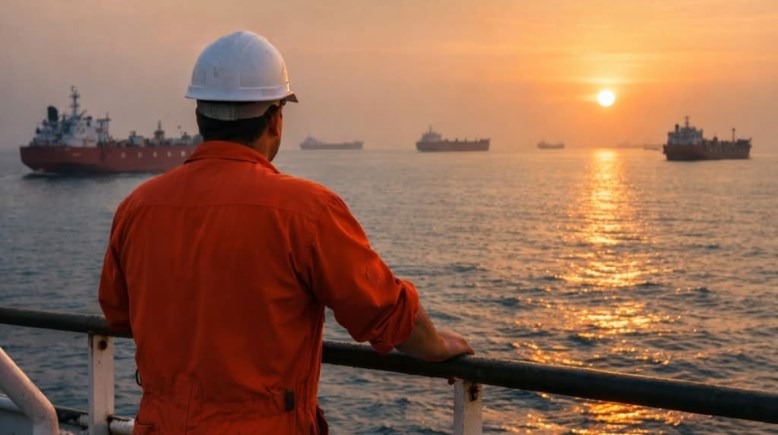 سفن عالقة جانب مضيق هرمز 