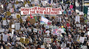 مظاهرات في أمريكا ضد حرب إيران