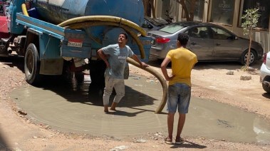 الصرف الصحي بمنطقة الكوثر 