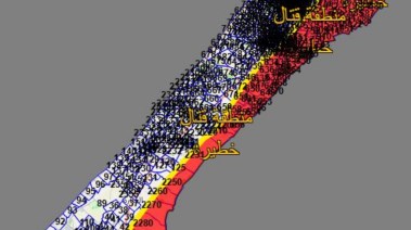 خريطة توضح تضييق الخناق على غزة