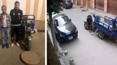 المتهمون وجانب من الواقعة 