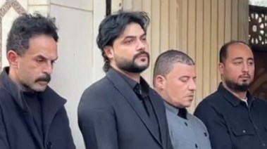 محمود حمدان في عزاء والده