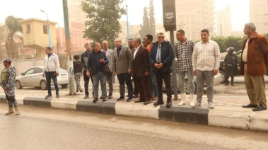 محافظ الفيوم محمد غنيم ورئيس شركة المياه والصرف الصحي وليد سعيد