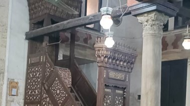 صورة من داخل مسجد قايتباي في الفيوم 