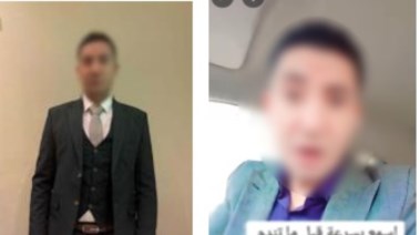 المتهم بعد ضبطه ولقطة من الفيديو 