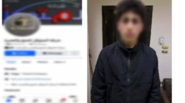 المتهم بعد ضبطه ولقطة من الفيديو 