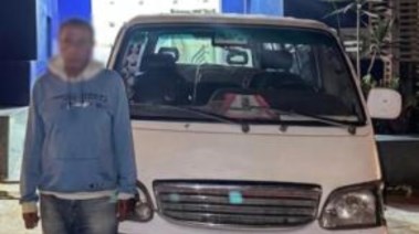 المتهم بعد ضبطه 