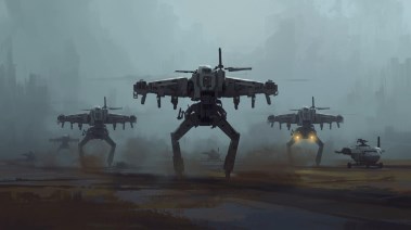 صورة تعبيرية عن استخدام الذكاء الاصطناعي في الحروب (مولدة بالذكاء الاصطناعي)