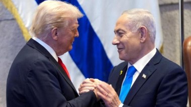 رئيس الوزراء الإسرائيلى بنيامين نتنياهو والرئيس الأمريكي دونالد ترامب 