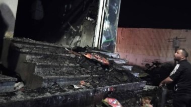 صورة متداولة من حريق المراتب بمركز منوف