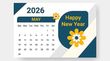 تقويم شهر مايو 2026