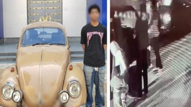 المتهم بعد ضبطة