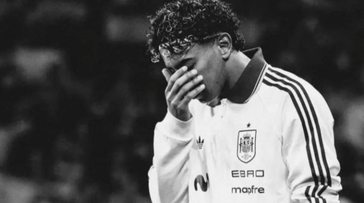 رد فعل لامين يامال بعد نهاية مباراة إسبانيا ومصر الودية 