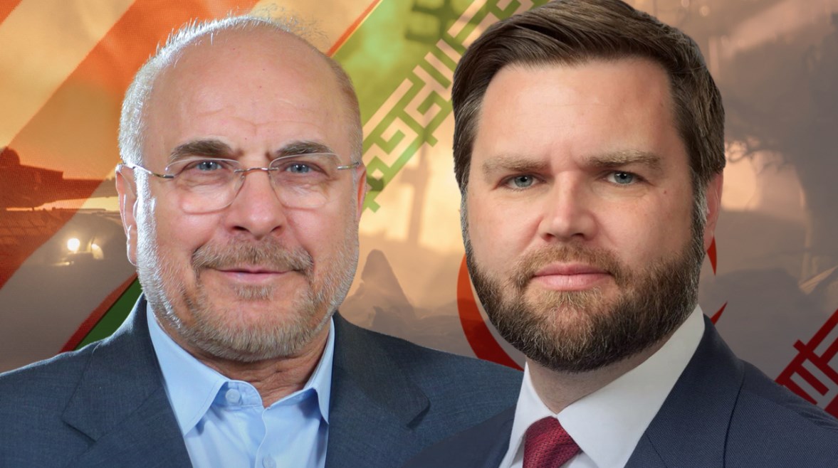  نائب الرئيس الأمريكي جيه دي فانس ورئيس البرلمان الإيراني قاليباف