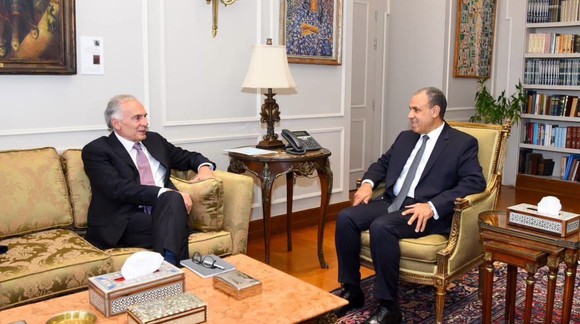 وزير الخارجية والهجرة بدر عبد العاطي، المبعوث الشخصي للأمين العام للأمم المتحدة للشرق الأوسط “جان أرنو”