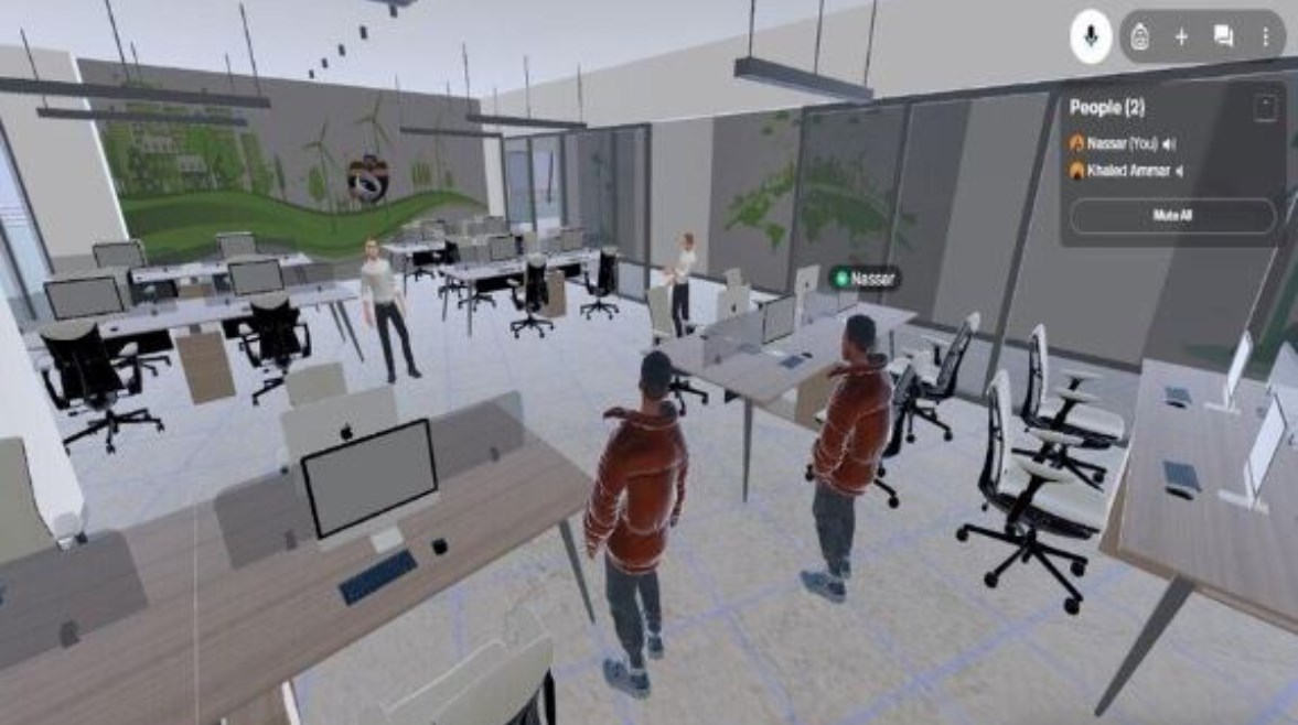 صالة تحرير صحيفة 1.5 أول صحيفة مناخية في الميتافيرس