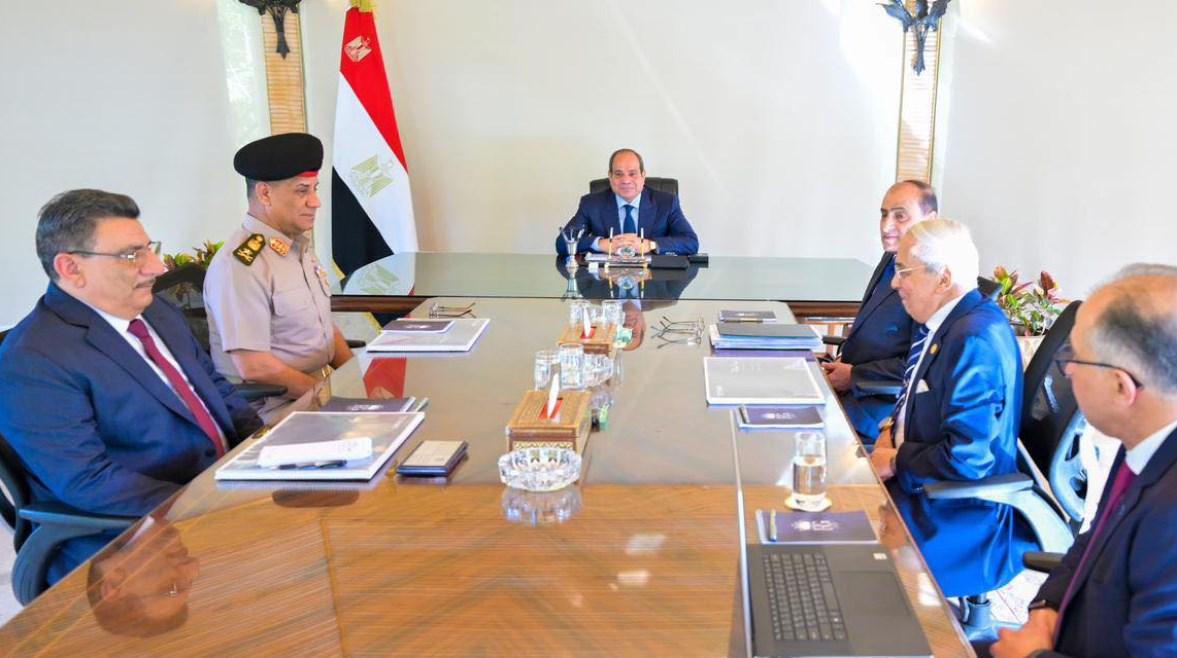الرئيس السيسي خلال الاجتماع