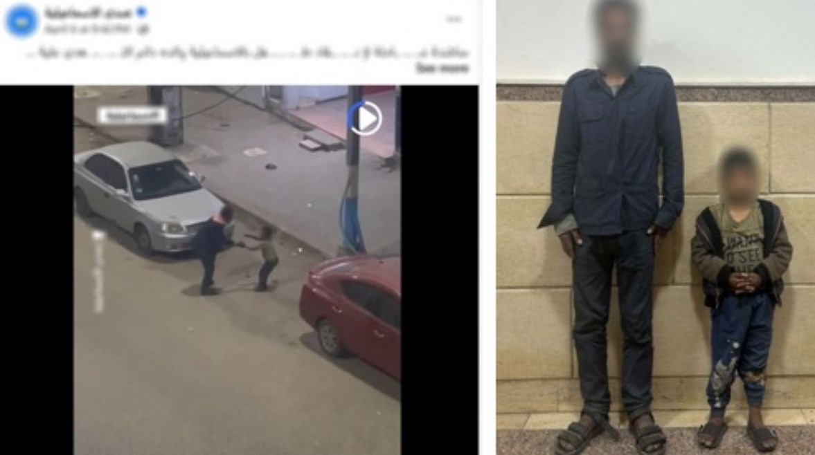 المتهم ونجلة وجانب من الواقعة