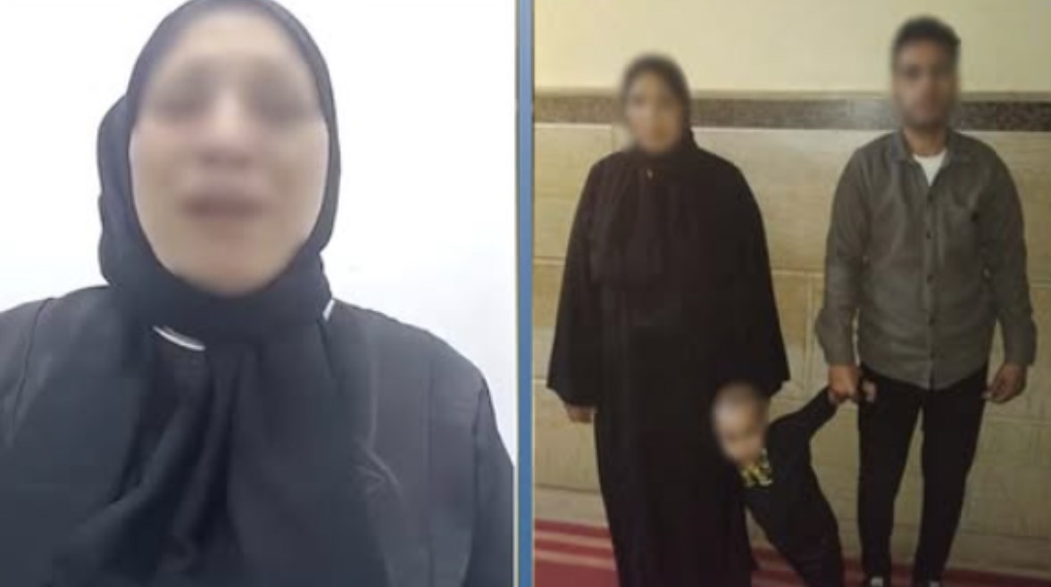 المتهمان والطفل وجانب من الواقعة 