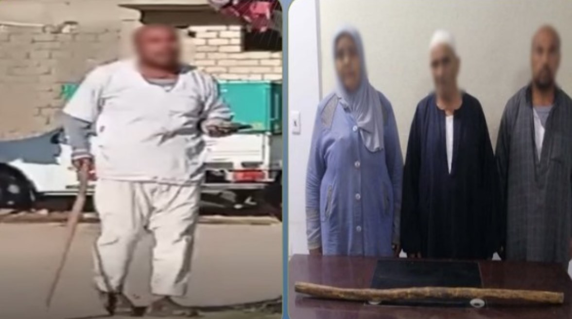 المتهمين بعد ضبطهم ولقطة من الفيديو 