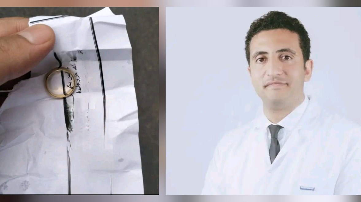 الطبيب أحمد أبو الحسن ودبلة زوجته