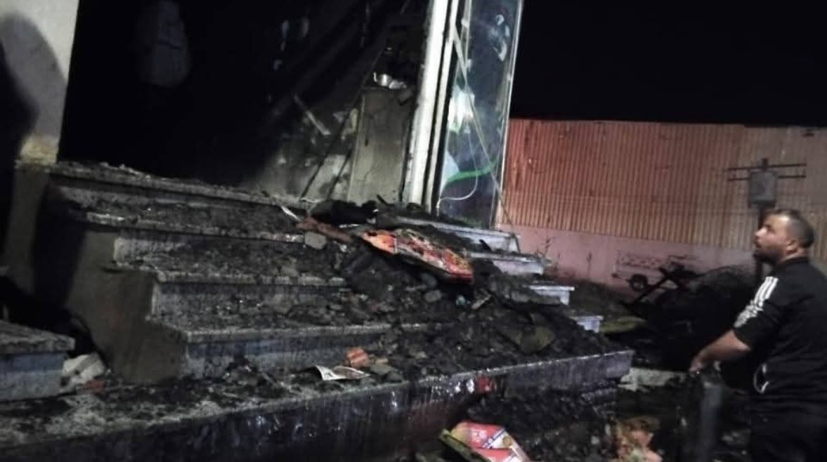 صورة متداولة من حريق المراتب بمركز منوف