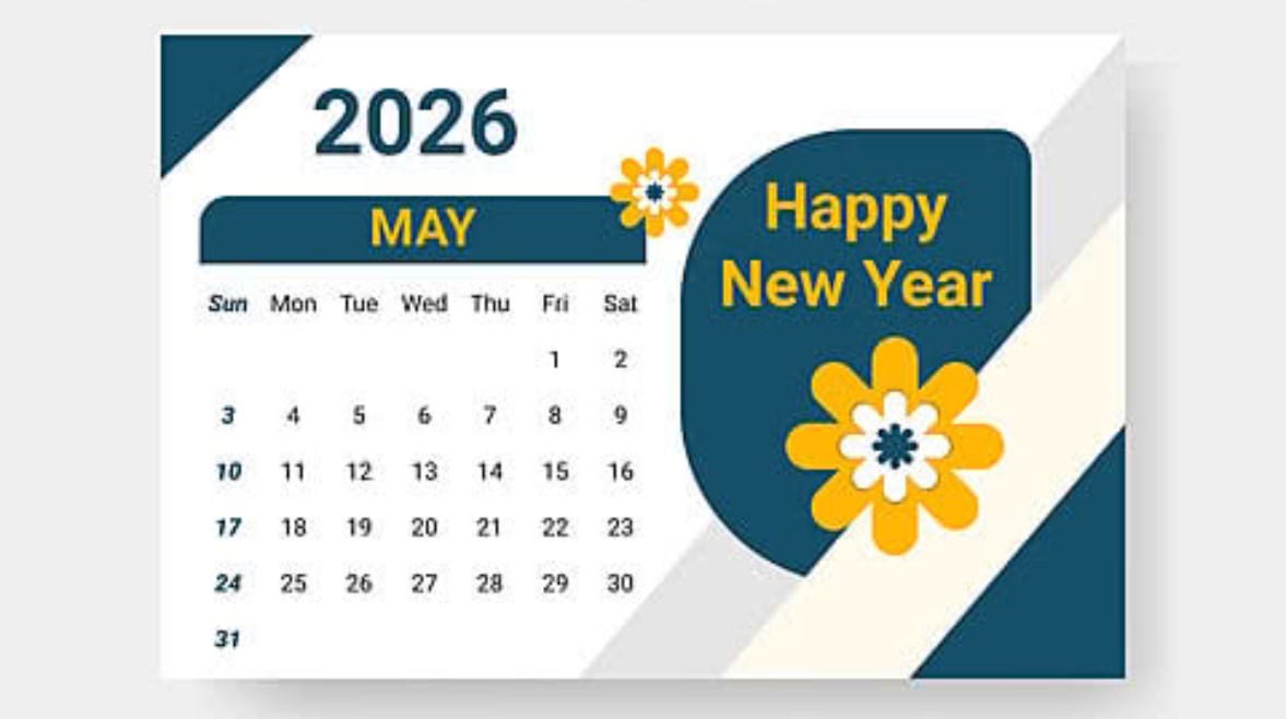 تقويم شهر مايو 2026