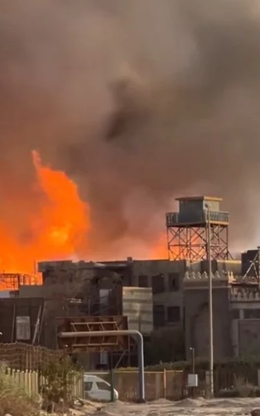 حريق محدود داخل لوكيشن تصوير بمدينة الإنتاج الإعلامي 