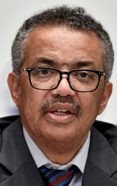 المدير العام لمنظمة الصحة العالمية، تيدروس أدهانوم جيبريسوس