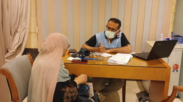 جانب من البعثة الطبية 