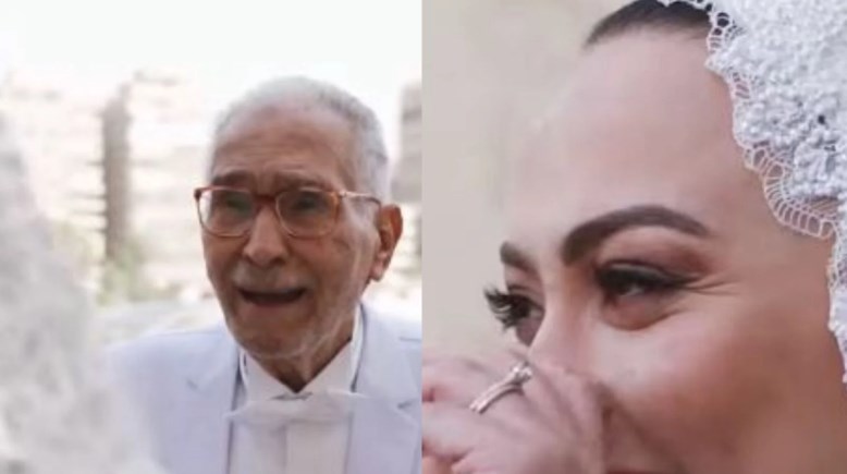 حفيدة الفنان عبد الرحمن أبو زهرة يوم زفافها
