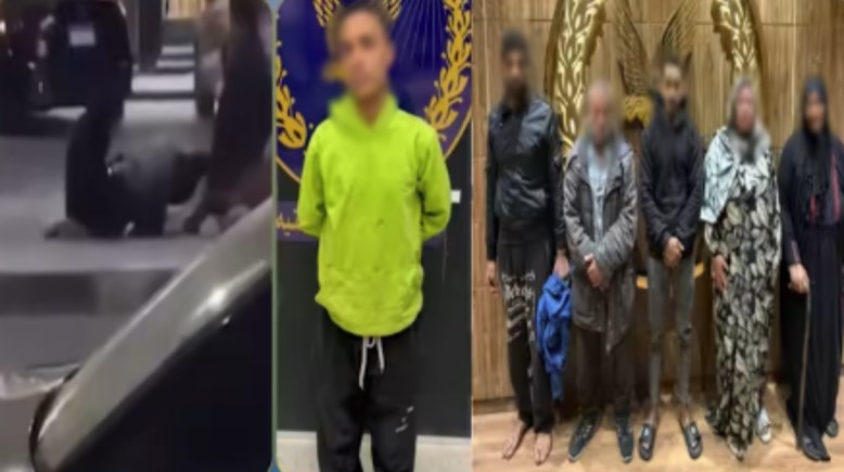 المتهمون وجانب من الواقعة 