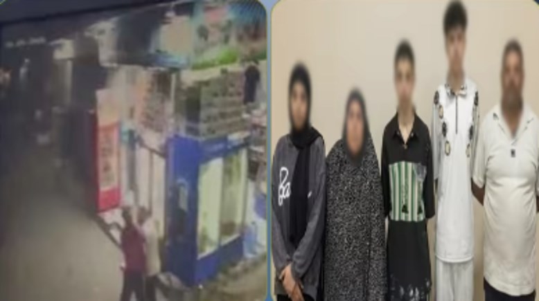 المتهمون وجانب من الواقعة 