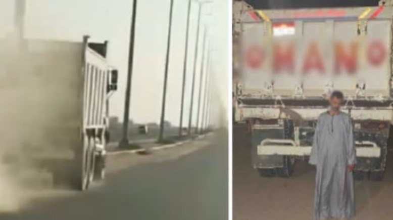 المتهم بعد ضبطه ولقطة من الفيديو
