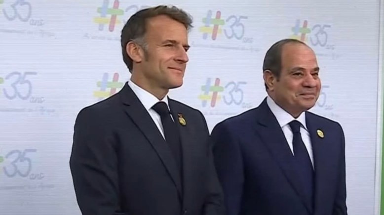 الرئيس السيسي والرئيس الفرنسي ماكرون