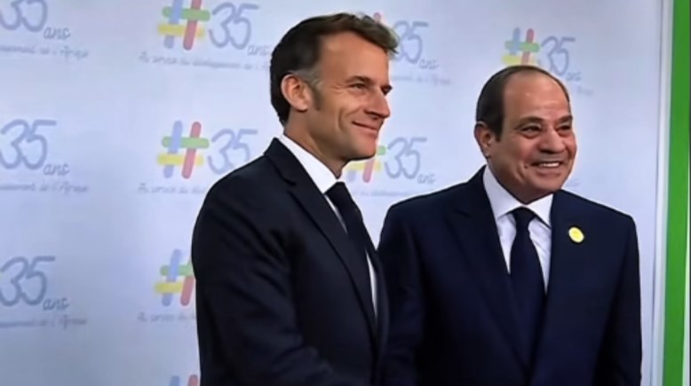 الرئيس السيسي والرئيس الفرنسي ماكرون