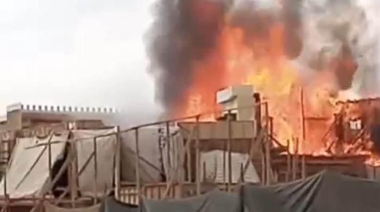 حريق داخل لوكيشن 