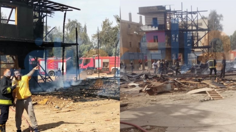 حريق داخل موقع تصوير مسلسل بيت بابا 2 بمدينة الإنتاج الإعلامي