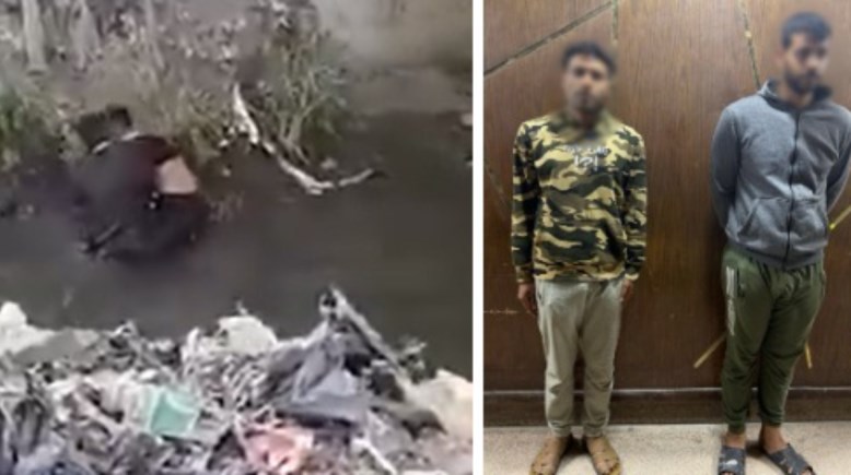 المتهمان وجانب من الواقعة