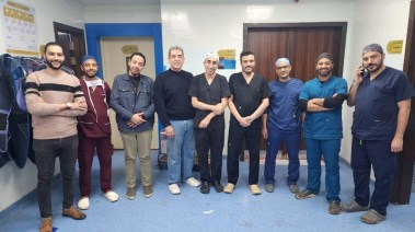 فريق جراحة الأوعية الدموية والقسطرة التداخلية بمستشفى طيبة