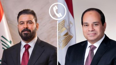 الرئيس عبد الفتاح السيسي ورئيس وزراء العراق علي فالح الزيدي
