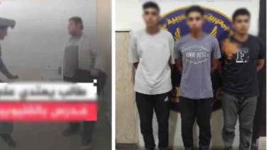 المتهمون وجانب من الواقعة 