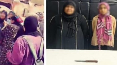المتهمتان وجانب من الواقعة 