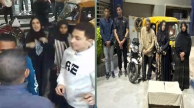 المتهمون وجانب من الواقة 