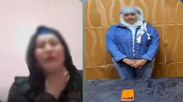 المتهمة وجانب من الواقعة 