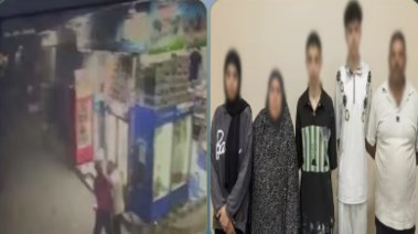 المتهمون وجانب من الواقعة 
