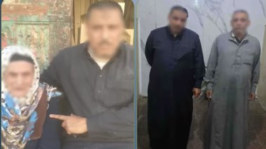 المتهمون وجانب من الواقعة 
