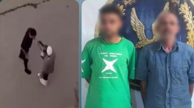 المتهمان وجانب من الواقة 